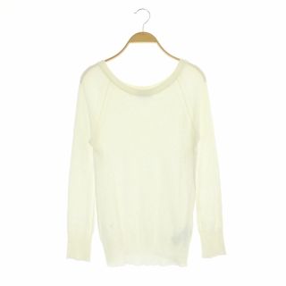 ジョンスメドレー(JOHN SMEDLEY)のジョンスメドレー コットンワッフルニット カットソー 長袖 M 白 ホワイト(ニット/セーター)