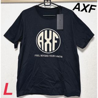 新品　AXF アクセフ　メンズ　プリント　Tシャツ　ブラック　ホワイト　L(Tシャツ/カットソー(半袖/袖なし))