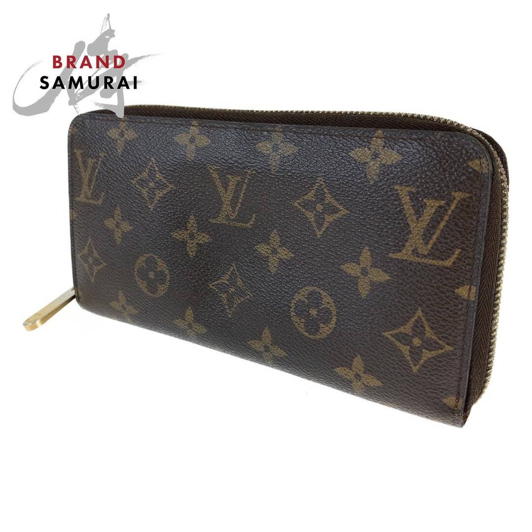 ファッション小物LOUIS VUITTON ルイヴィトン モノグラム ジッピーウォレット ブラウン 茶 ゴールド金具 PVC M42616 長財布 ラウンドファスナー ラウンドジップ レディース 401345