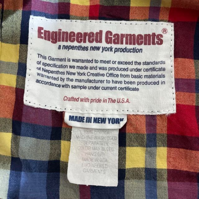 Engineered Garments(エンジニアードガーメンツ)のEngineered Garments チェック柄プルオーバー半袖シャツ usa メンズのトップス(シャツ)の商品写真