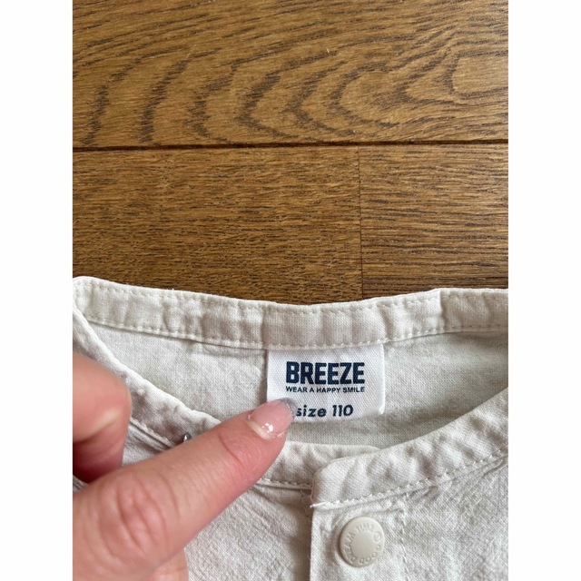 BREEZE(ブリーズ)のBREEZE ノーカラーシャツ　ブラウス　110cm キッズ/ベビー/マタニティのキッズ服男の子用(90cm~)(ブラウス)の商品写真