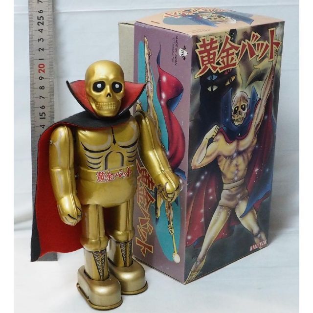 売切り特価 ビリケン【黄金バット】復刻ブリキ ゼンマイ歩行 TIN TOY
