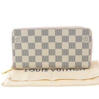 ルイヴィトン(LOUIS VUITTON)の【本物保証】 布袋付 超美品 ルイヴィトン LOUIS VUITTON ダミエ アズール ジッピーウォレット ラウンドファスナー長財布 N63503(財布)