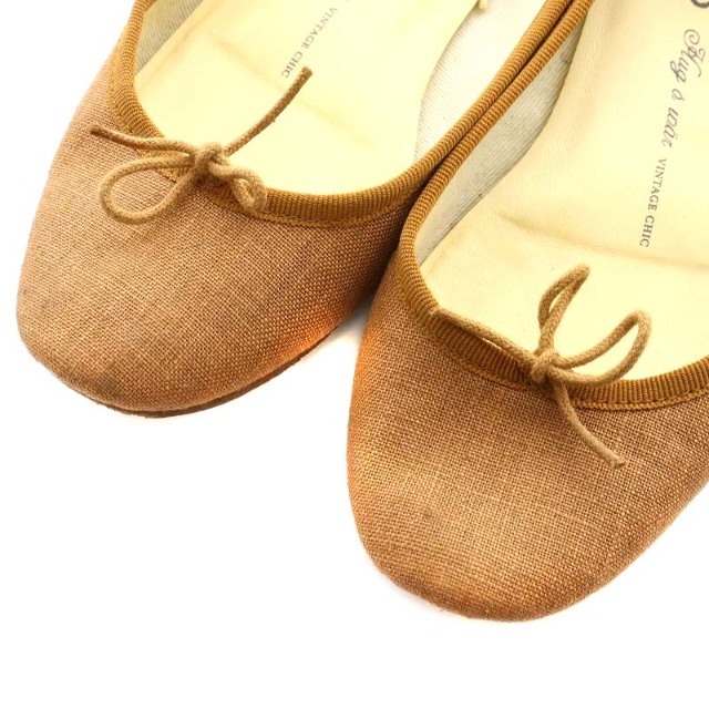 レペット Repetto バレエシューズ リボン 37 23.5cm 茶 5