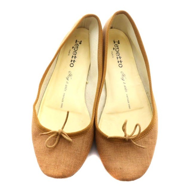 レペット Repetto バレエシューズ リボン 37 23.5cm 茶