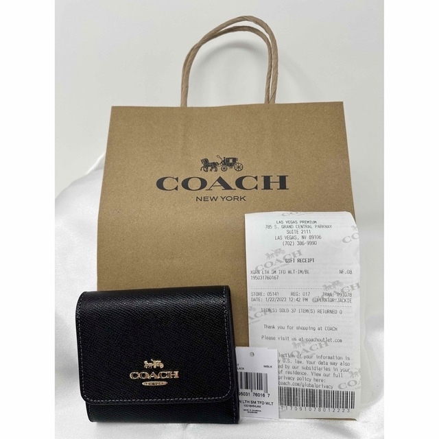 コーチ新品 未使用　正規品　コーチ ミニ財布  COACH  WALLET ブラック