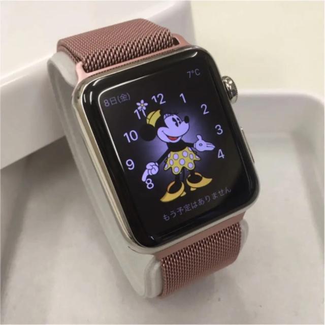 スマートフォン/携帯電話AppleWatch 38mmアップルウォッチ ステンレスモデル silver