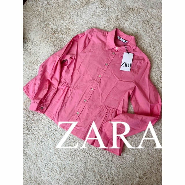 新品　ZARA ザラ　シャツ　ブラウス　トップス　ピンク　人気　完売