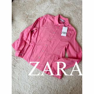 ザラ(ZARA)の新品　ZARA ザラ　シャツ　ブラウス　トップス　ピンク　人気　完売(シャツ/ブラウス(長袖/七分))