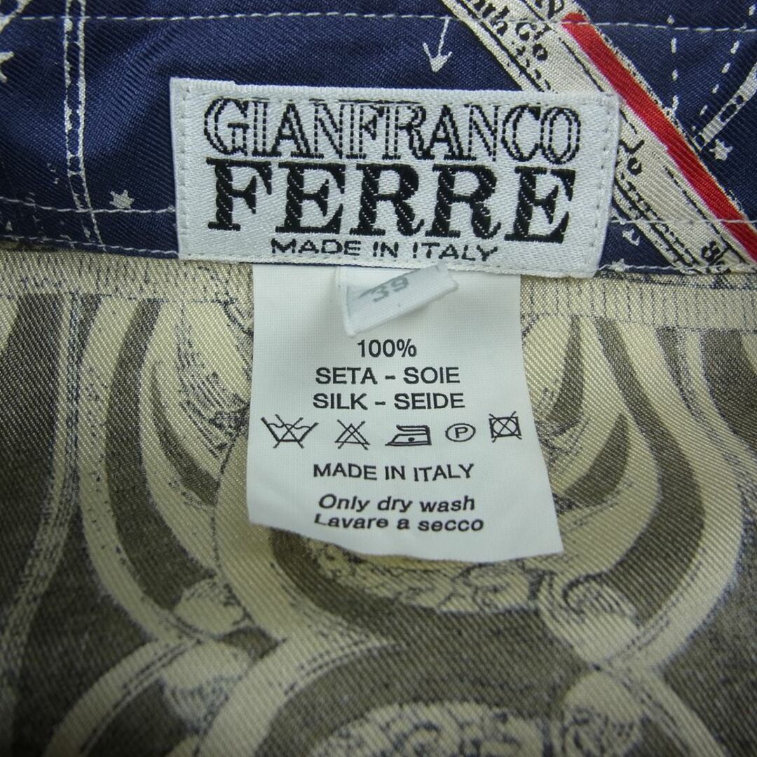 GIANFRANCO FERRE JEANS イタリア製 レザーシャツジャケット