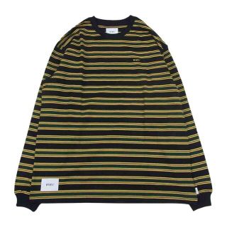 ダブルタップス(W)taps)のWTAPS ダブルタップス 21SS 211ATDT-CSM22 JAM 01 LS ジャム ボーダー 長袖 Tシャツ マルチカラー系 3【極上美品】【中古】(シャツ)