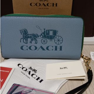 コーチ(COACH)のCOACH 長財布 ロゴ馬車 グレー(財布)