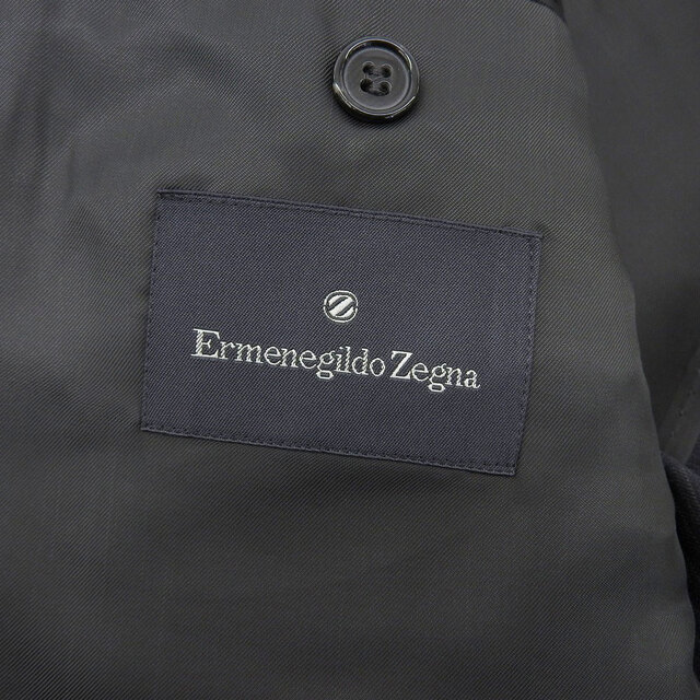 【超美品】エルメネジルドゼニア スーツ セットアップ グレー 格子柄 3B 50