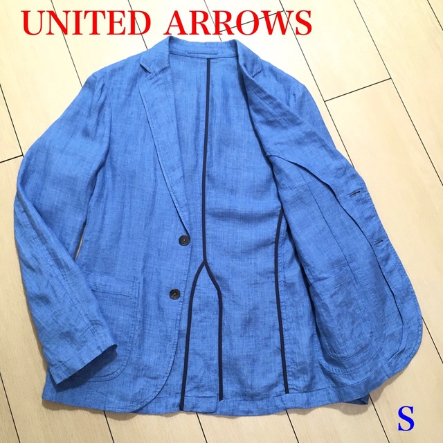 UNITED ARROWS(ユナイテッドアローズ)の美品★ユナイテッドアローズ リネン ジャケット アンコン 春夏 S A585 メンズのジャケット/アウター(テーラードジャケット)の商品写真