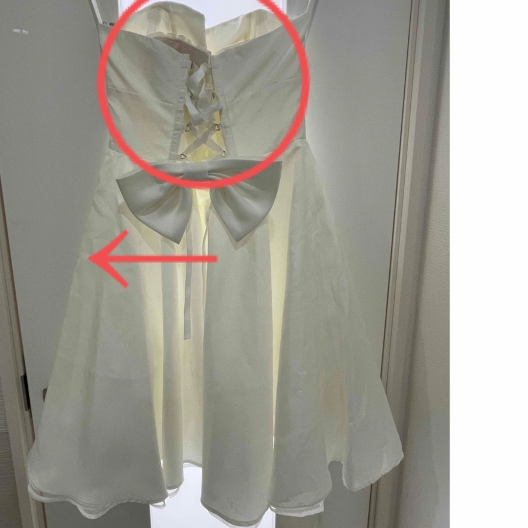 AIMER(エメ)の エメ AIMER ウェディング ミニドレス 結婚式　ホワイト white 白 レディースのフォーマル/ドレス(ミニドレス)の商品写真