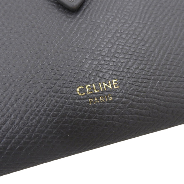 celine(セリーヌ)の【本物保証】 セリーヌ CELINE ミディアムストラップウォレット ホック付折財布 レザー グレー 10B643BFP 10BL レディースのファッション小物(財布)の商品写真