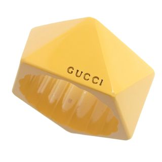 グッチ(Gucci)の【本物保証】 箱付 美品 グッチ GUCCI バングル マスタード Mサイズ □V刻印 希少 レア(ブレスレット/バングル)