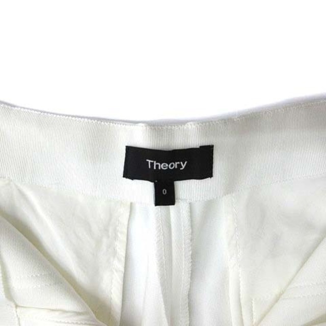 theory(セオリー)のセオリー Theory クレープ ワイド ガウチョ パンツ 白 ホワイト 0 レディースのパンツ(その他)の商品写真