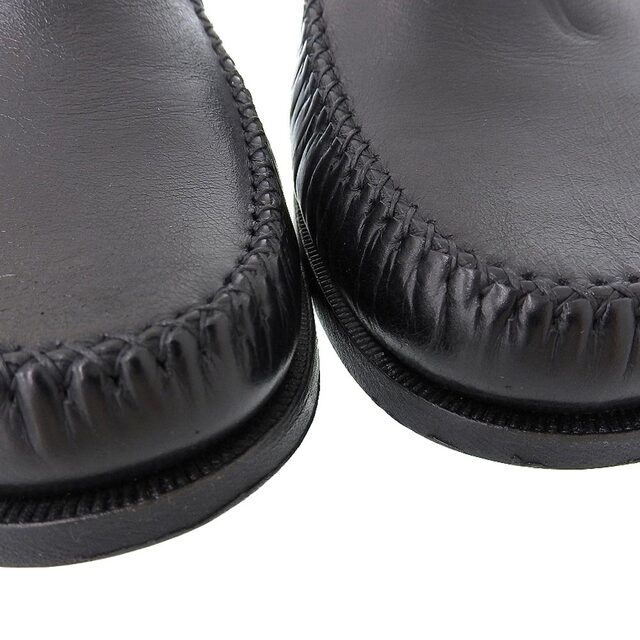 表記サイズ【本物保証】 美品 ガーデン garden ビジネスシューズ ローファー 高級革靴 靴 レザー 黒 ブラック メンズ