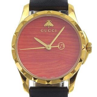 グッチ(Gucci)の【本物保証】 美品 グッチ GUCCI Gタイムレス ロゴ 蜂 ハチ ビー レディース クォ―ツ 電池 腕時計 126 5(腕時計)