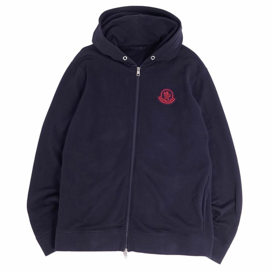 【極美品】MONCLER モンクレール　トリコロールロゴワッペン　ジップパーカー