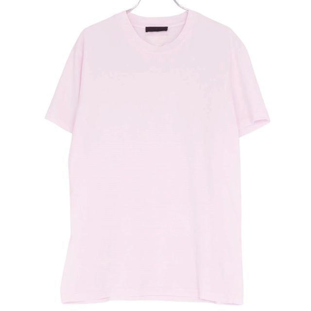 PRADA(プラダ)のプラダ PRADA Tシャツ カットソー 半袖 ショートスリーブ トライアングル 無地 コットン トップス メンズ M ライトピンク メンズのトップス(Tシャツ/カットソー(半袖/袖なし))の商品写真