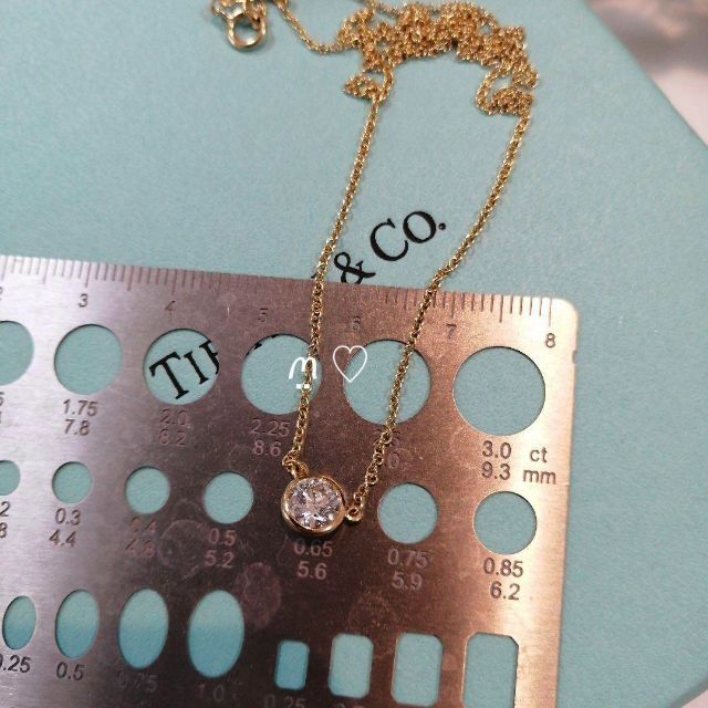 ご専用ティファニーバイザヤードネックレス　0.12ct ダイヤペンダント k18