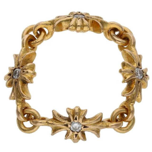 クロムハーツ 22K RING TNY E CH PLS DIA/タイニーECHプラス ダイヤ