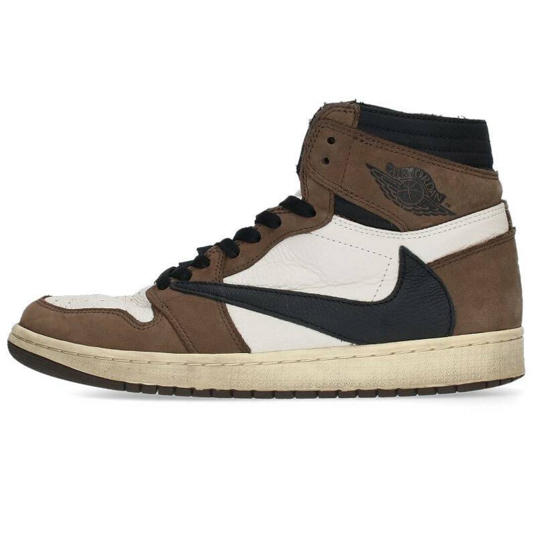 ナイキ ×トラヴィススコット Travis Scott  AIR JORDAN 1 HIGH OG TS TRAVIS SCOTT CD4487-100 エアジョーダン1ハイオージースニーカー  メンズ 27cm