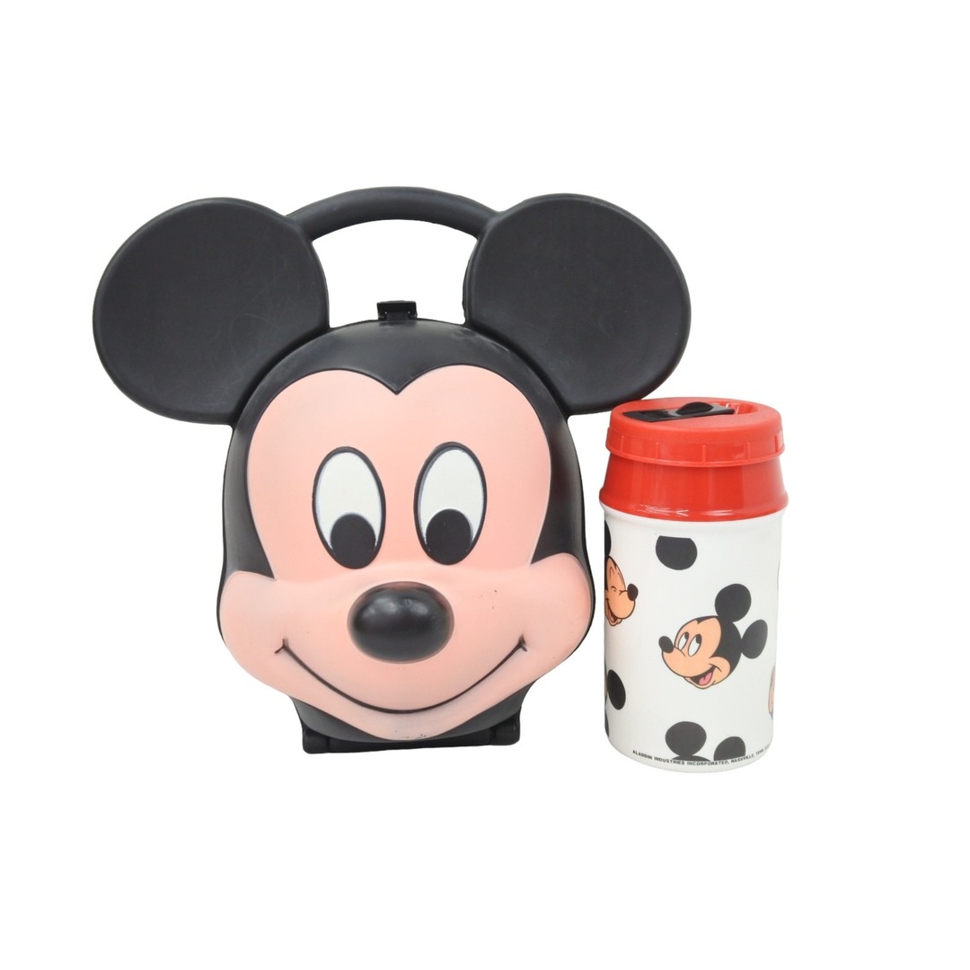 激レア Mickey Mouse ミッキーマウス ディズニー ヴィンテージ 水筒ケース ハンドバッグ 顔 プラスチック ユニセックス 良好 14505備考