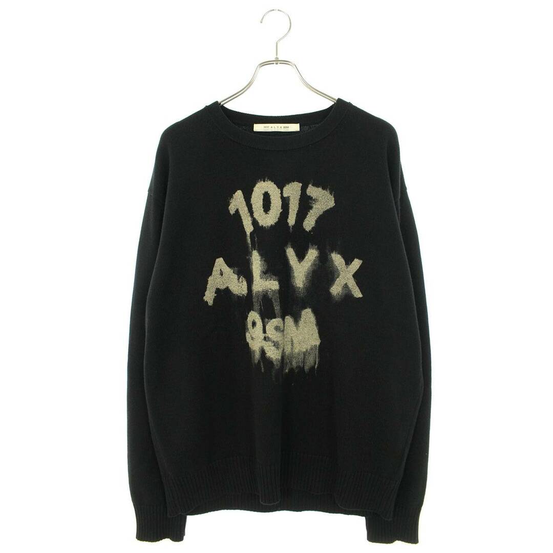 アリクス ALYX  22AW  TREATED LOGO CREWNECK SWEATER ペイントロゴクルーネックニット メンズ L