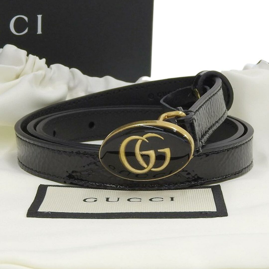 本物保証】 箱・布袋付 超美品 グッチ GUCCI GGマーモント オーバル