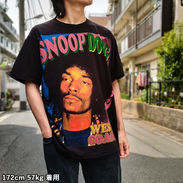 スヌープ・ドッグ Tシャツ 半袖  SNOOP DOGG  " WEST COAST "  サイズ：メンズ XL 相当  ビッグサイズ  ブラック   【新品】 メンズのトップス(Tシャツ/カットソー(半袖/袖なし))の商品写真