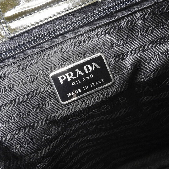 【本物保証】 美品 プラダ PRADA ワンショルダーバッグ ショルダーバッグ ワンショルダー エナメル パテント 黒 ブラック