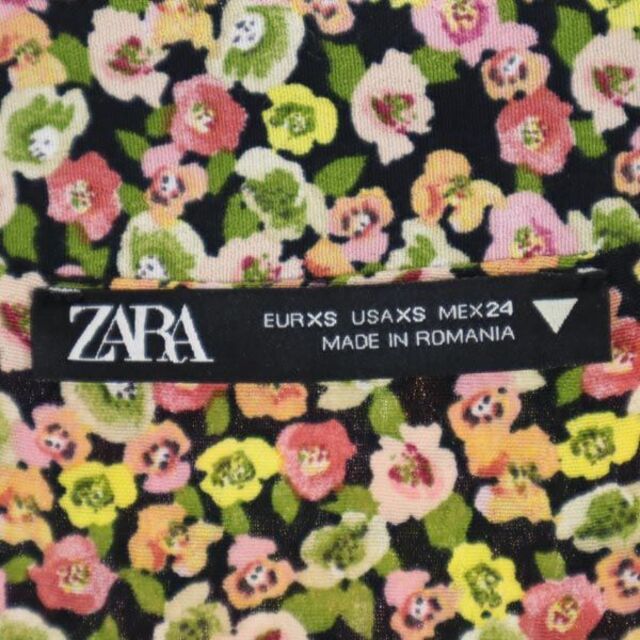 ZARA - 未使用 ザラ フローラル ディッシー ボタンアップ ワンピース