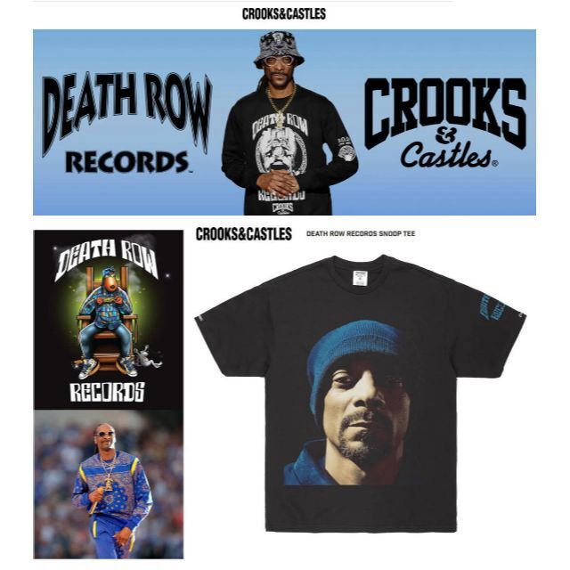 CROOKS&CASTLES×DEATH ROWコラボレーションTシャツ　L