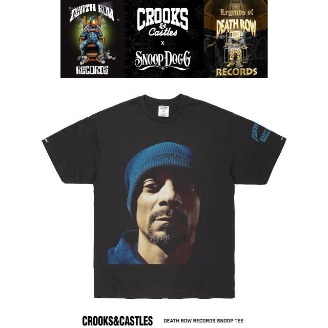 Snoop Dogg - CROOKS&CASTLES×DEATH ROWコラボレーションTシャツ Snoop Dogg - CROOKS&CASTLES×DEATH ROWコラボレーションTシャツ