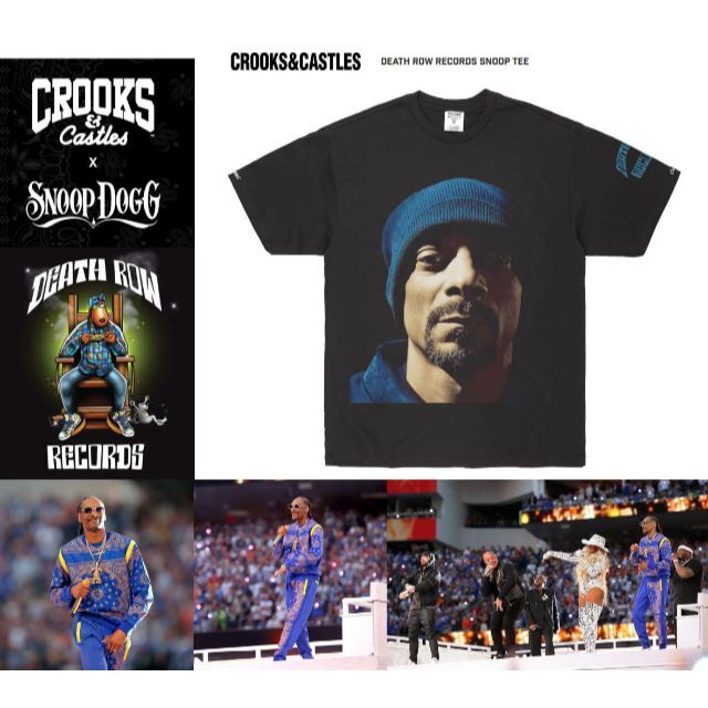 CROOKS&CASTLES×DEATH ROWコラボレーションTシャツ　L