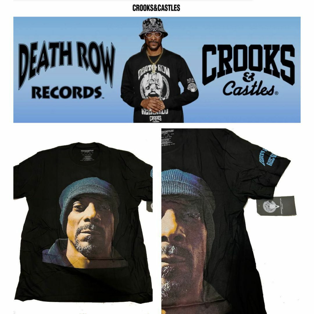 Snoop Dogg - CROOKS&CASTLES×DEATH ROWコラボレーションTシャツ Snoop Dogg - CROOKS&CASTLES×DEATH ROWコラボレーションTシャツ
