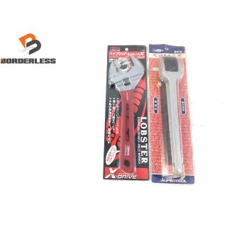 ☆長期保管品☆LOBSTER ロブスター ハイブリッドモンキレンチ UM49XD スーパーツール ベルトレンチ BW2L 合計2点セット 69967(工具)