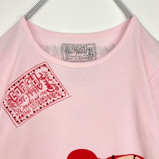 COACH - COACH コーチ ポピーちゃん 半袖Tシャツ ピンク
