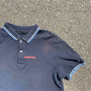 prada プラダ ポロシャツ ネイビー 大きいサイズ XL - ポロシャツ