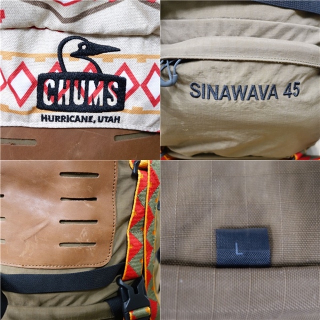 CHUMS(チャムス)の廃盤 希少 チャムス CHUMS SINAWAVA 45 シナワバ 45L ザック バックパック リュック 登山 アウトドア メンズのバッグ(バッグパック/リュック)の商品写真