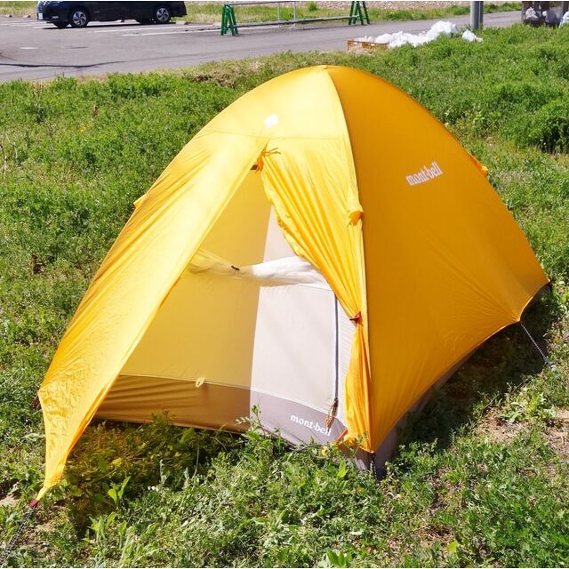 美品 モンベル mont-bell ステラリッジ2 レインフライシート グランドシート 付き ドーム型 テント 2人用 デュオ 登山 キャンプ  アウトドア