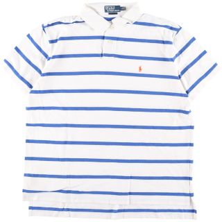 ラルフローレン(Ralph Lauren)の古着 ラルフローレン Ralph Lauren POLO by Ralph Lauren 半袖 ボーダー ポロシャツ メンズXL /eaa331431(ポロシャツ)