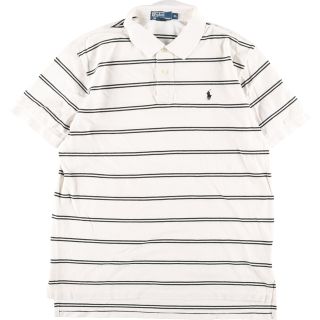 ラルフローレン(Ralph Lauren)の古着 ラルフローレン Ralph Lauren POLO by Ralph Lauren 半袖 ボーダー ポロシャツ メンズXL /eaa331433(ポロシャツ)