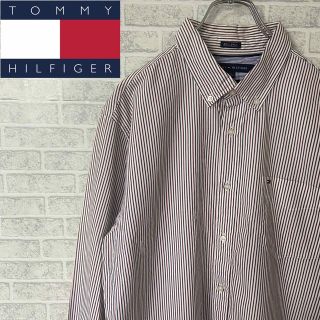 トミーヒルフィガー(TOMMY HILFIGER)の80年代★ トミーヒルフィガーtommy 長袖シャツ メンズ ストライプ(シャツ)