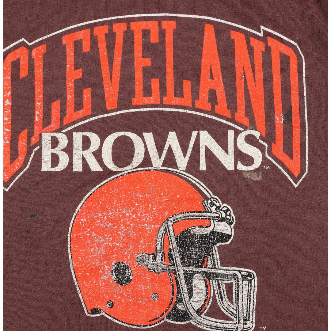 80年代 チャンピオン Champion トリコタグ NFL CLEVELAND BROWNS クリーブランドブラウンズ スポーツプリントTシャツ USA製 メンズL ヴィンテージ /eaa331290