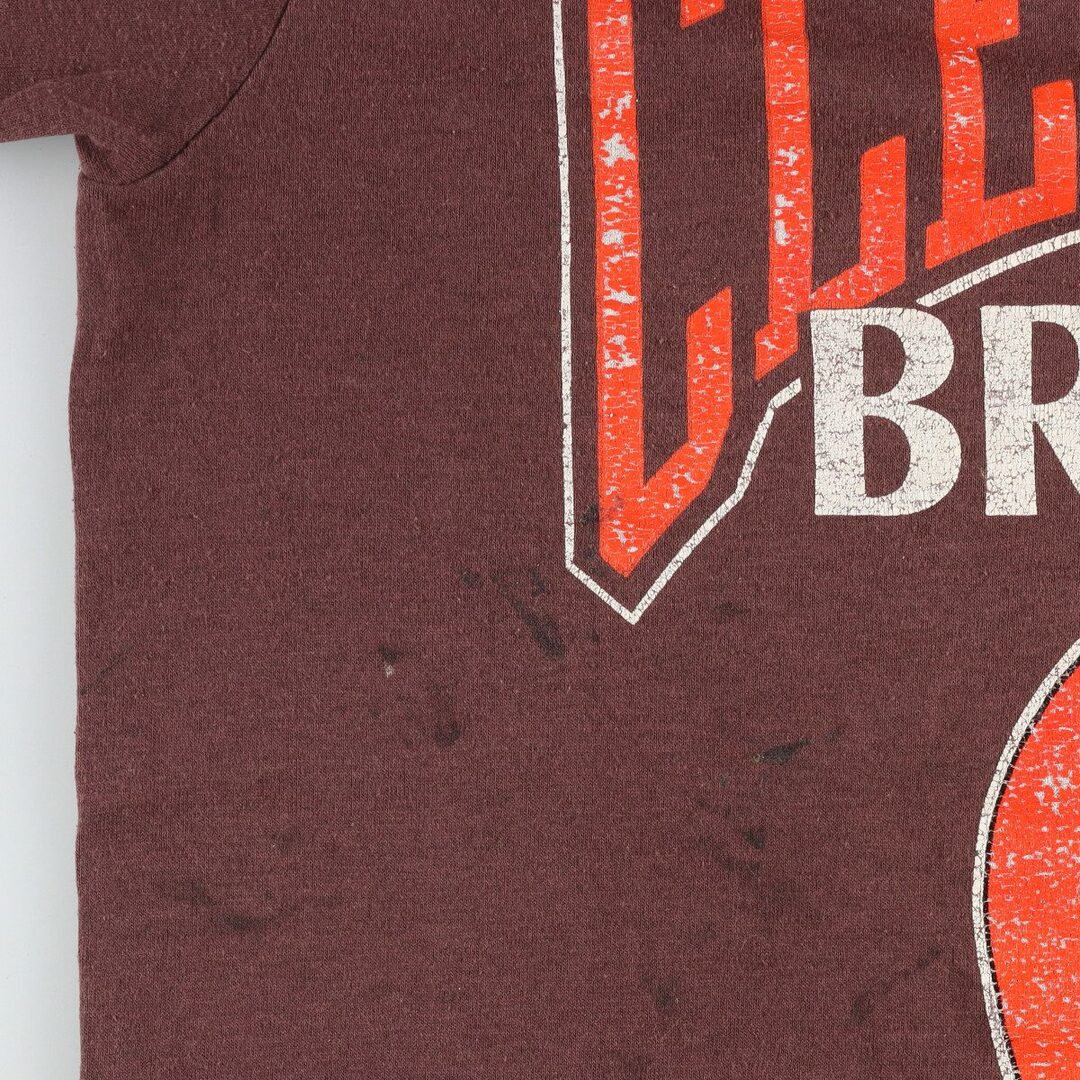 80年代 チャンピオン Champion トリコタグ NFL CLEVELAND BROWNS クリーブランドブラウンズ スポーツプリントTシャツ USA製 メンズL ヴィンテージ /eaa331290