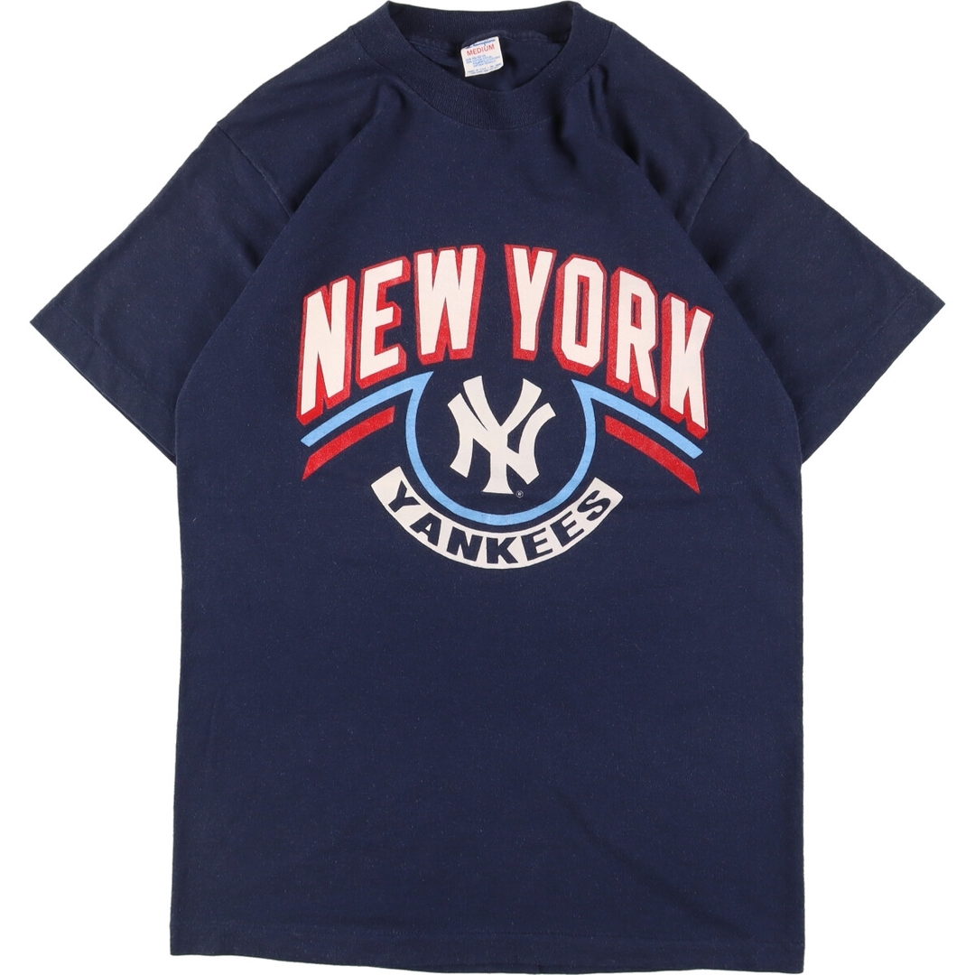 80年代 チャンピオン Champion トリコタグ MLB NEW YORK YANKEES ニューヨークヤンキース スポーツプリントTシャツ USA製 メンズXS ヴィンテージ /eaa331291